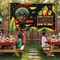 Juneteenth Decorations Banner Backdrop – Happy Juneteenth Freedom Day Photo Booth Poster, African American History Celebration Wall Hanging Decor for Classroom, School, Indoor & Outdoor Party Use (Yellow Theme)